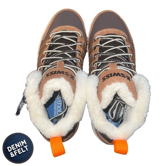 K Swiss Men’s Vista Trainer Mid WNT Hight Top Sherpa Lined Shoe| Brown | NEW/NIB main image 7